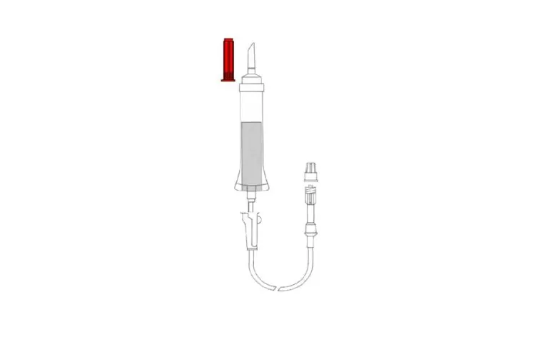 BLOOD ADMINISTRATION SYSTEM WITH 200µm 25cm² FILTER, 160cm OF TUBE, INJECTION POINT AND FIXED LUER LOCK